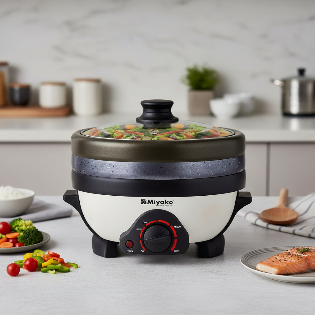 Miyako 5.5L 3-Pot Curry Cooker MC-550-Y-T